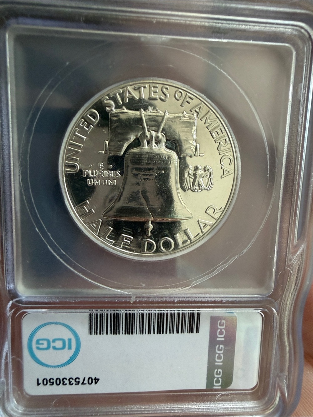 2pc LOT •FRANKLIN HALF DOLLAR• Graded ICG PR-67 >> 1961 & 1963 - Picture 8 of 8